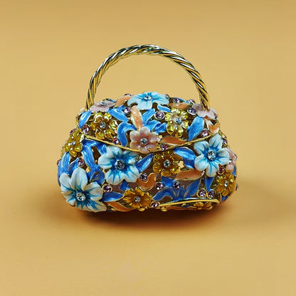 小さな花かごバッグ